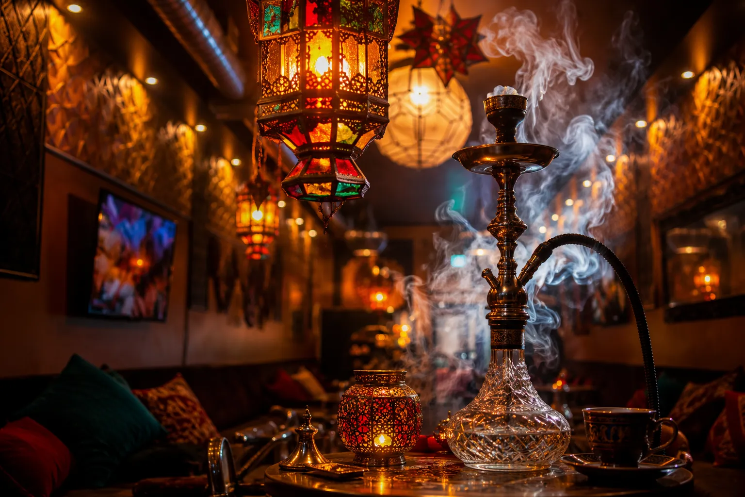 Centerpiece Hookah Lounge study seating, Westwood near UCLA